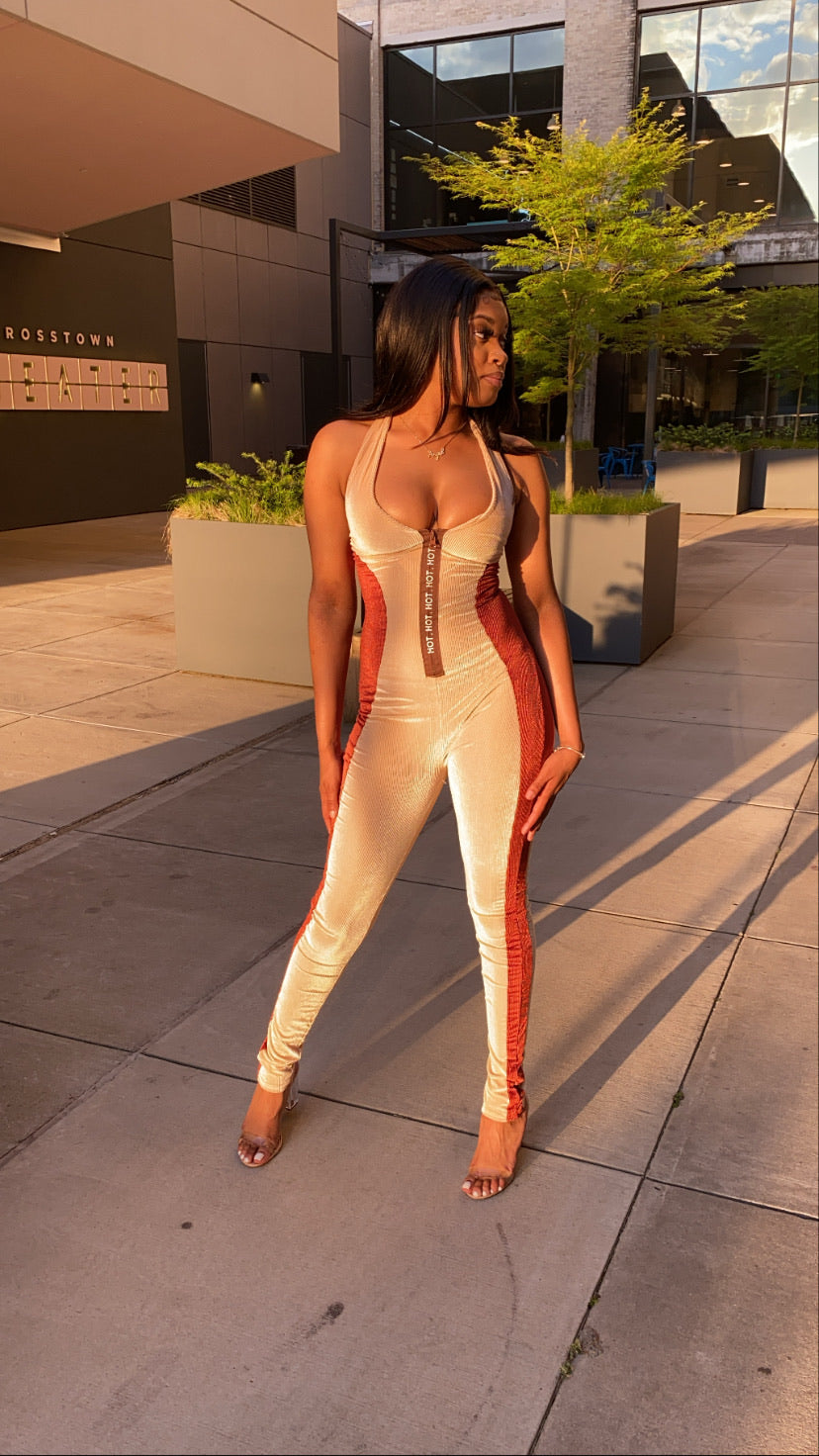 Brown “Date Me” Jumpsuit